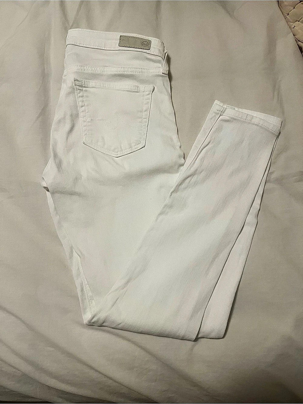 AG Ankle Skinny Jeans White